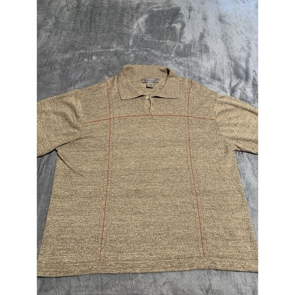 R&R Casuals Sweater Mens XL Brown Long Sleeve Collar Cashmere Wool Silk Pullover - Picture 10 of 15